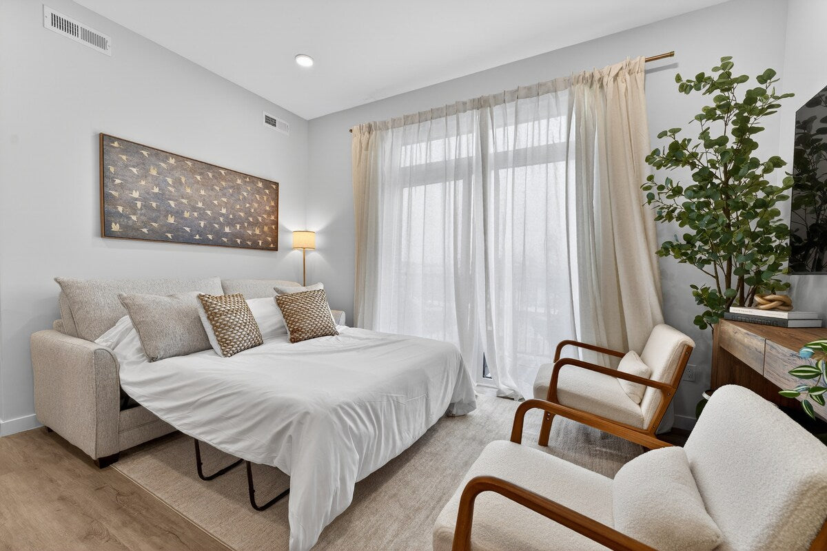 Somerville Modern Condo — design by Heather, setup by EHP. Photography courtesy of Executive Haven.