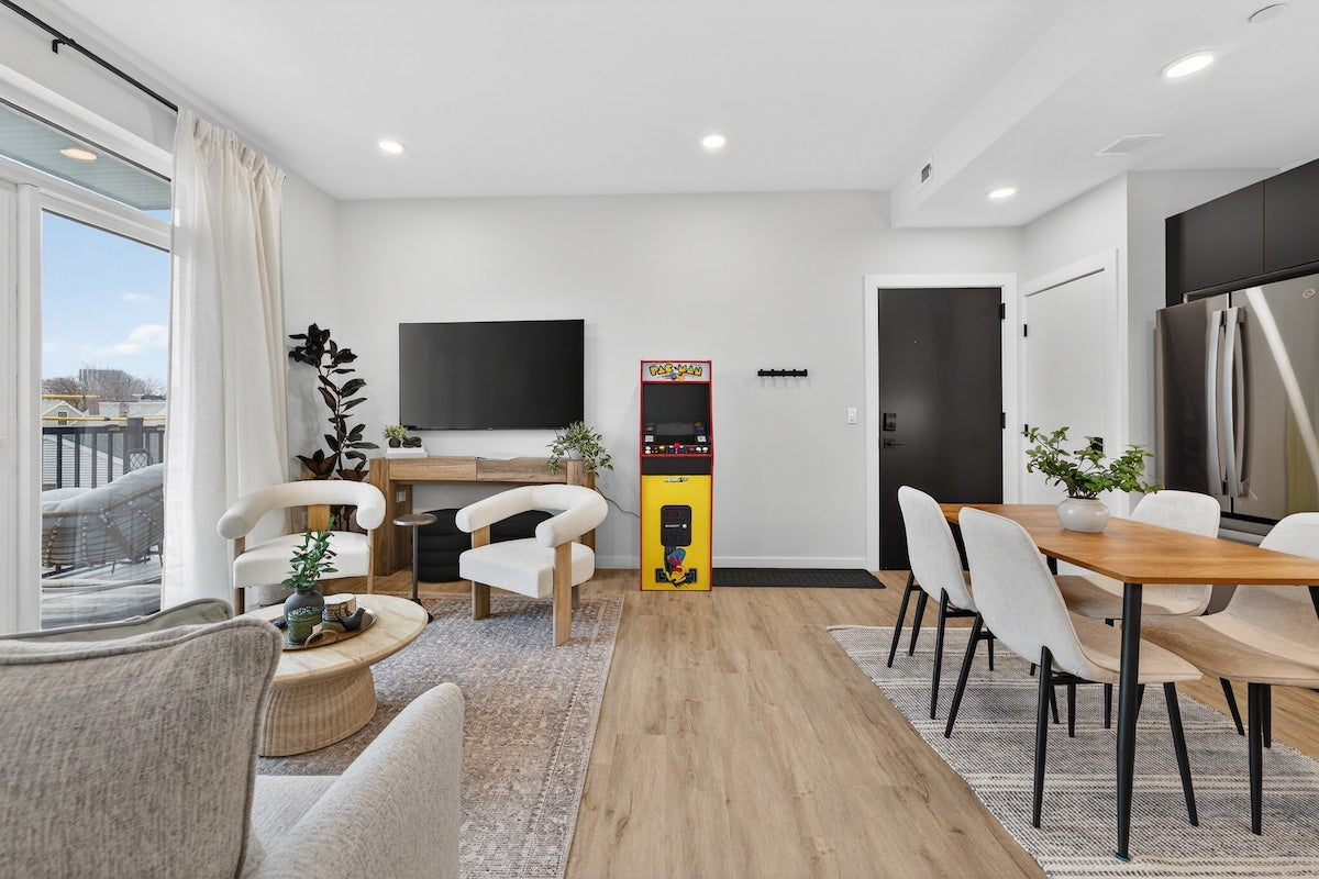Somerville Stylish 2BR — design by Heather, setup by EHP. Photography courtesy of Executive Haven.