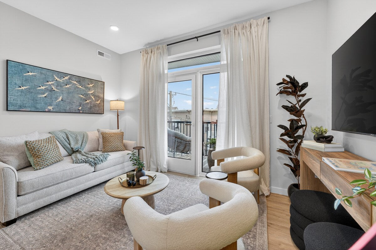 Somerville Stylish 2BR — design by Heather, setup by EHP. Photography courtesy of Executive Haven.