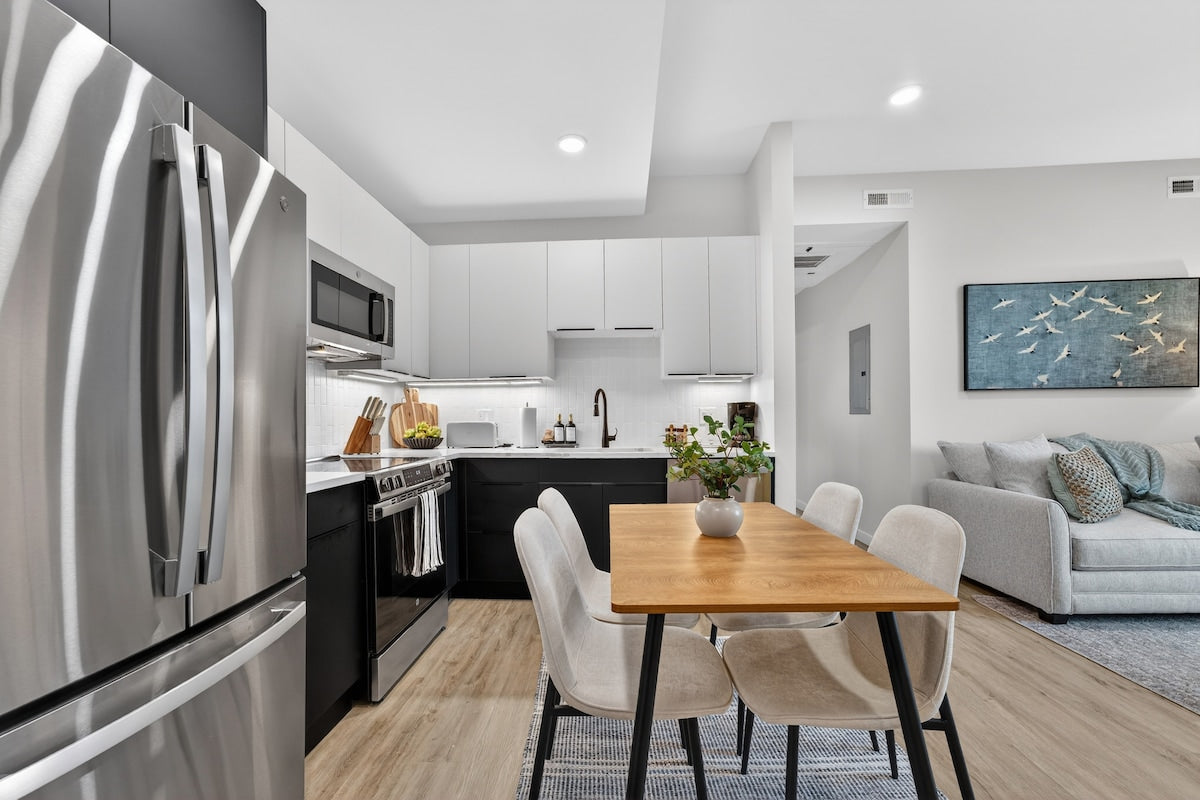 Somerville Stylish 2BR — design by Heather, setup by EHP. Photography courtesy of Executive Haven.