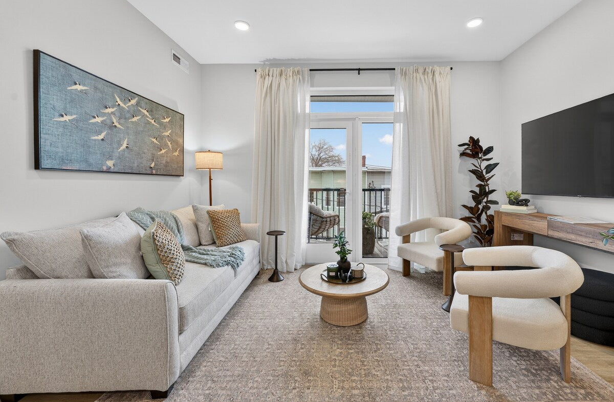 Somerville Stylish 2BR — design by Heather, setup by EHP. Photography courtesy of Executive Haven.