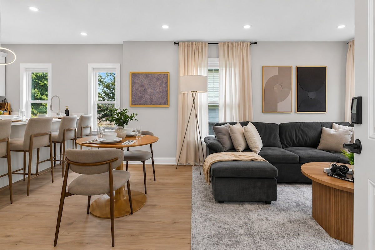 Somerville game-room 3BR — living and dining
