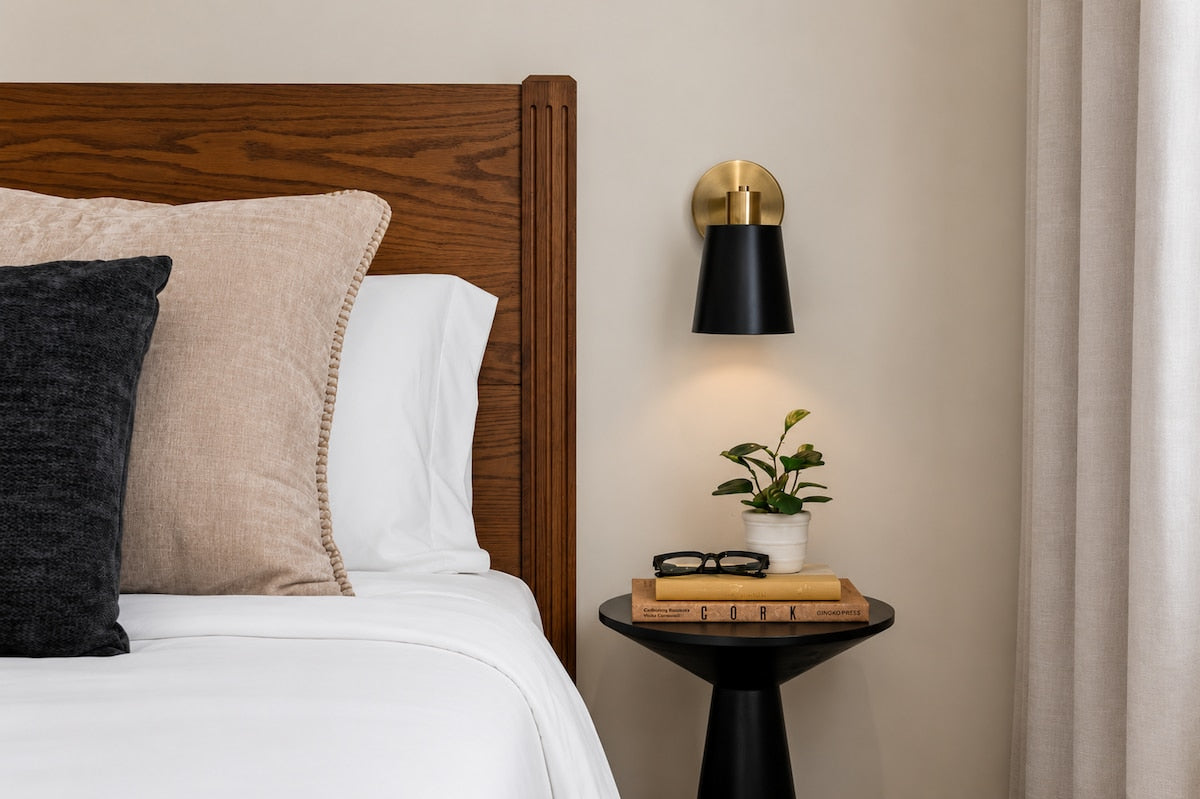 Cambridge apartment — custom wall light fixture