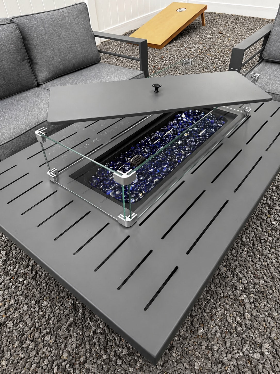 Cambridge apartment — fire pit detail